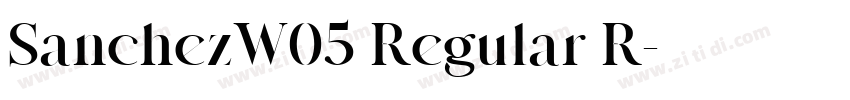 SanchezW05 Regular R字体转换